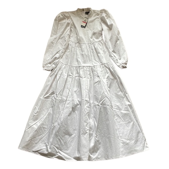 🎉 4x HP 🎉 NWT Danielle Bernstein Puff Sleeve Calf MIDI Dress - Picture 6 of 7